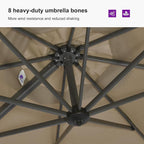 PURPLE LEAF 9'×11.5' Cantilever Patio Umbrella - Image 7