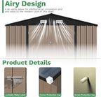 Patiowell 10x14 FT Outdoor Storage Shed, Large Metal Garden Shed - Image 3