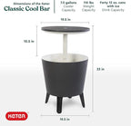 Keter Modern Cool Bar Outdoor Patio Furniture and Hot Tub Side Table - Image 3