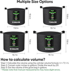 Grow Bags for Potato 5-Gallon: 10 Pack Black 350G Heavy Duty Thickened Fabric - Image 3