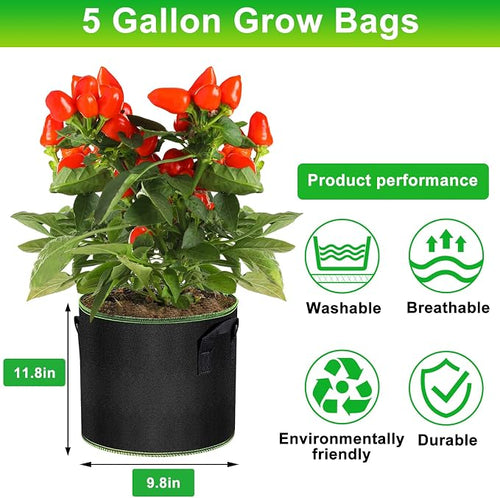 5 Gallon Grow Bags 12 Pack - Image 2