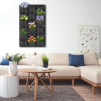 18 Pockets Hanging Planter Bags, Hanging Vertical Wall Mounted Plant Planting - Image 8