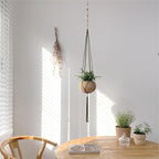 Macrame Plant Hanger Polyester Rope 42 Inch Outdoor Indoor Adjustable Hanging - Image 2