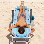 MOPHOTO Oversized Beach Lounge Chair, 5-Position Adjustable Tanning Chair - Image 8