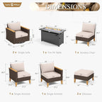 Sophia & William Patio Furniture Set - Image 7