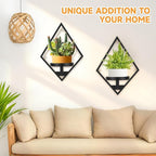 Wall Plant Holder, 2 Pack Metal Floating Shelves Indoor, Window Sill Plant Shelf - Image 3