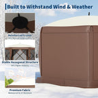13x13FT 6-Sided Pop Up Gazebo Tent，One-Push Setup Canopy Tent - Image 2