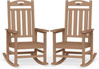 Oversized Rocking Chairs Outdoor Set of 2, High Back Porch Rocking Chair by Suunyn