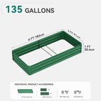 YITAHOME 72x36x12 in 2pcs Galvanized Raised Garden Bed Kit, Large Metal Planter - Image 8