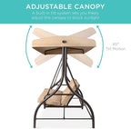 Best Choice Products 3-Seat Outdoor Large Converting Canopy Swing Glider - Image 5