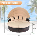 SUNCROWN Outdoor Patio Round Daybed - Image 8