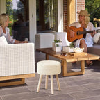 Cpintltr Footstool Ottoman Round Natural Seagrass Foot Stool Pouf Ottomans - Image 6