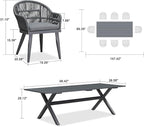 PURPLE LEAF 9 Piece Longer Patio Dining Set - Image 7