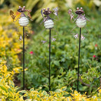 3 Pack Decorative Garden Stakes, Frog Waterproof Metal Spring Decor, Outdoor by SATHGA