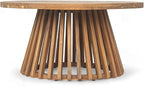 Merax Outdoor Acacia Wood Conversation Set, 3-Seat Loveseat Sofa w/Coushion and - Image 5