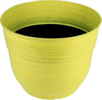 Garden Elements Indoor/Outdoor Glazed Brushed Happy Plastic Planter, Bright - Image 2