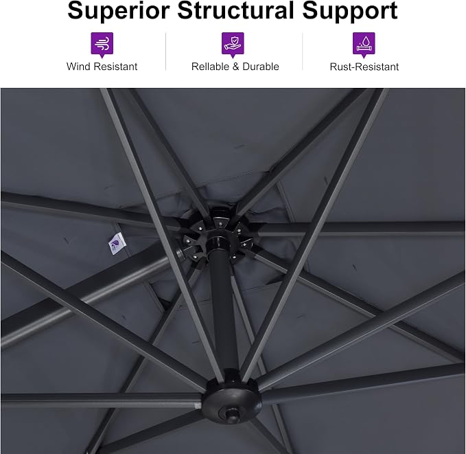 PURPLE LEAF 10 Feet Patio Umbrella - Image 3