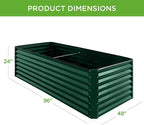 Best Choice Products 8x4x2ft Outdoor Metal Raised Garden Bed, Deep Root Planter - Image 8