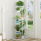 LINZINAR Plant Stand Metal 7 Tier 8 Potted Multiple Flower Pot Holder Shelf - Image 4