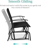 Best Choice Products 2-Person Outdoor Patio Swing Glider Steel Bench Loveseat - Image 4