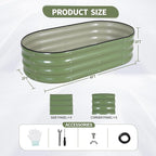 Galvanized Raised Garden Bed Outdoor- 2 Pcs Raised Beds - Image 5