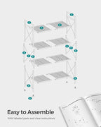 SONGMICS 4-Tier Metal Storage Rack, Shelving Unit - Image 8