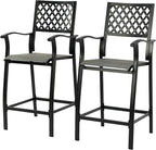 Kozyard Outdoor Bar Stools Set of 2, Patio Bar Chairs by Kozyard