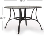 Christopher Knight Home Alfresco Outdoor Cast Aluminum Circular Dining Table - Image 11