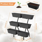 Raised Garden Beds with 6 Garden Planter Boxes Indoor Outdoor Vertical Raised - Image 2