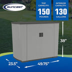 Suncast 130-Gallon Backyard Oasis Basic Unit Lockable Outdoor Storage Cabinet - Image 3