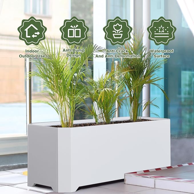 Steel Planter Box-36"x15"x15"-Large Rectangular Planters - Image 5