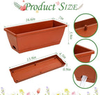 12Pcs 17Inches Rectangle Planter Box - Image 2