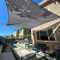 SUNLAX Sun Shade Sail 8' x 16' x 17.9' Dark Grey Rectangle Canopy Sail Shade by SUNLAX