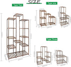 XXXFLOWER Plant Stand Indoor Outdoor 13 Tiers Wood Plant Shelf - Image 2