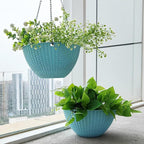 Hanging Planters for Outdoor Plants 8/10 Inch, ​4 Packs Hanging Flower Pot - Image 6