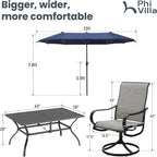 PHI VILLA 8 PCS Patio Dining Set - Image 7