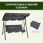 Outsunny 3-Seat Outdoor Patio Swing Chair - Image 6