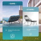 Crestlive Products Patio Loveseat, All-Weather Rattan Large Furniture - Image 4