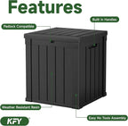 50 gallon deck box, All-weather resin material outdoorstorage box easy to - Image 3