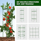 6 Pack Tomato Cages for Garden, Heavy Duty Adjustable Tomato Stake Support for - Image 4