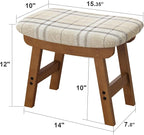 Foot Stools Ottoman, Small Foot Stool Ottoman, and Footstool, Wooden Foot Stool - Image 2