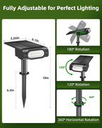 EZVALO Solar Spot Lights Outdoor IP67 Waterproof, Adjustable Solar Landscape - Image 7