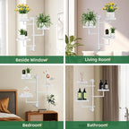 Plant Holder Indoor Rotating Window Plants Shelves Metal Wall Plant Stand 3 - Image 7