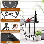 2 Pack 14 Inch Outdoor Side Tables - Image 7