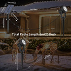 T-SUNUS Christmas Solar Spot Lights Outdoor White 6000K IP65 Waterproof 2-in-1 - Image 4