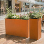 Corten Steel Rectangular Planter - Image 6