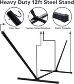 SUNCREAT Double Hammock with Stand Included, Outdoor Portable Hammock with Stand - Image 8