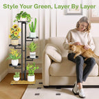 iDavosic.ly 5 Tier Plant Stand Indoor Outdoor, Tiered Corner Multiple Flower - Image 7