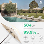 JEAREY 7.5FT Patio Umbrella Outdoor Table Umbrella - Image 2