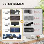 9 Pieces Patio Furniture Set All-Weather Outdoor Wicker Sectional Conversation - Image 3
